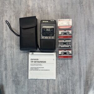 Aiwa Microcassette Player Recorder TP-M700 Voice Sensor Recording Tested
